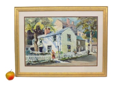 HARWOOD B. DRYER - RURAL HOMES WATERCOLOR