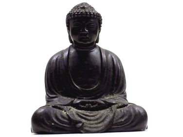 ANTIQUE CHINESE SEATED BRONZE BUDDHA
