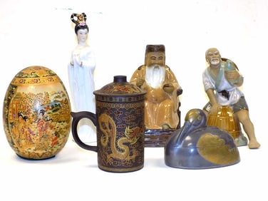 CHINESE POTTERY PORCELAIN PEWTER LOT