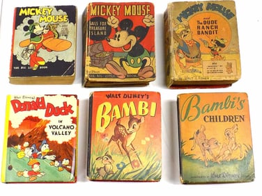 1940'S DISNEY LITTLE BOOKS LOT MICKEY MOUSE BAMBI