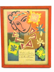 HENRI MATISSE MADAME POMPADOUR SILKSCREEN PRINT