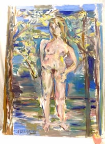 HUGE MIDCENTURY ABSTRACT EXPRESSIONIST NUDE PAINTING