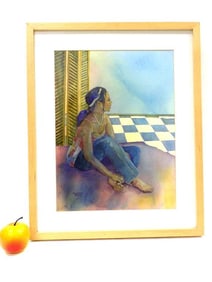 BARBARA BRIDEN - CHARLOTTE IN SHADOW WATERCOLOR