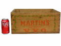 ANTIQUE MARTIN'S WHISKEY WOODEN ADVERTISING CRATE