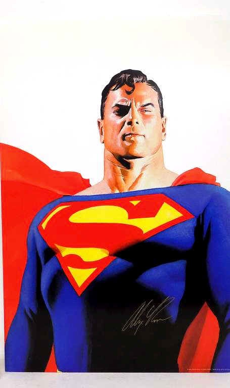 DC JUSTICE LEAGUE SUPERMAN ROSS SIGNED PRINT (1 of 4)