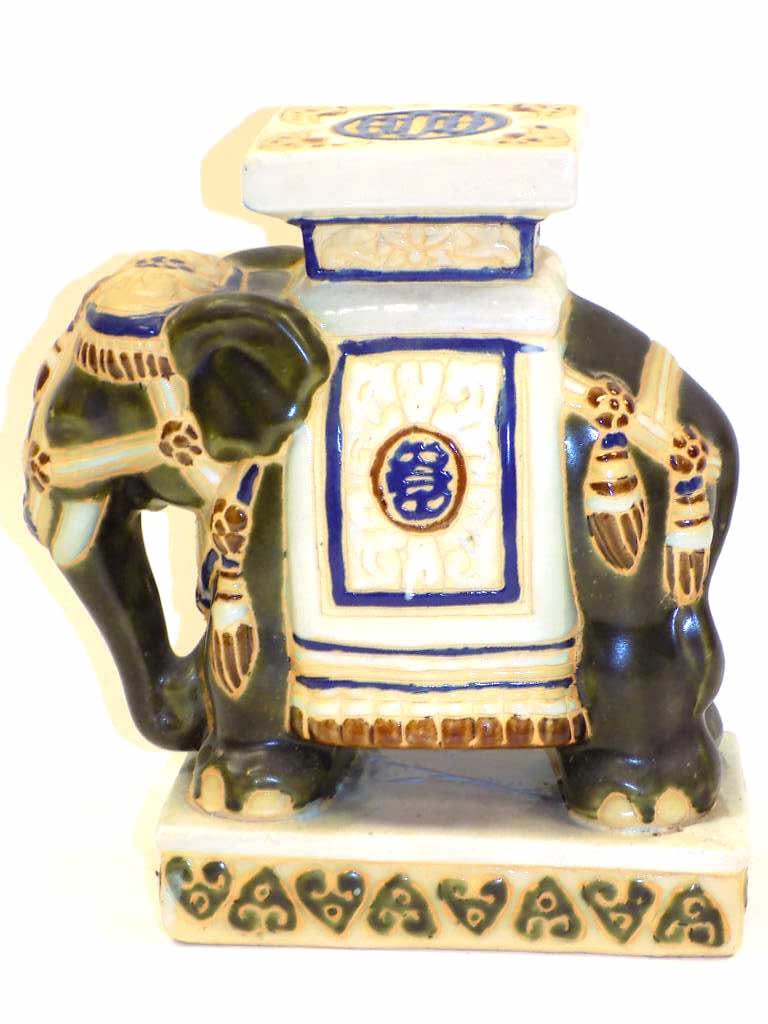 MINIATURE CHINESE ELEPHANT GARDEN SEAT (1 of 3)