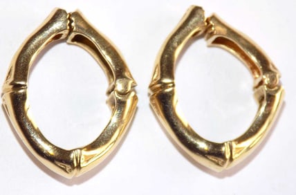STYLISH 14K YELLOW GOLD EARRINGS