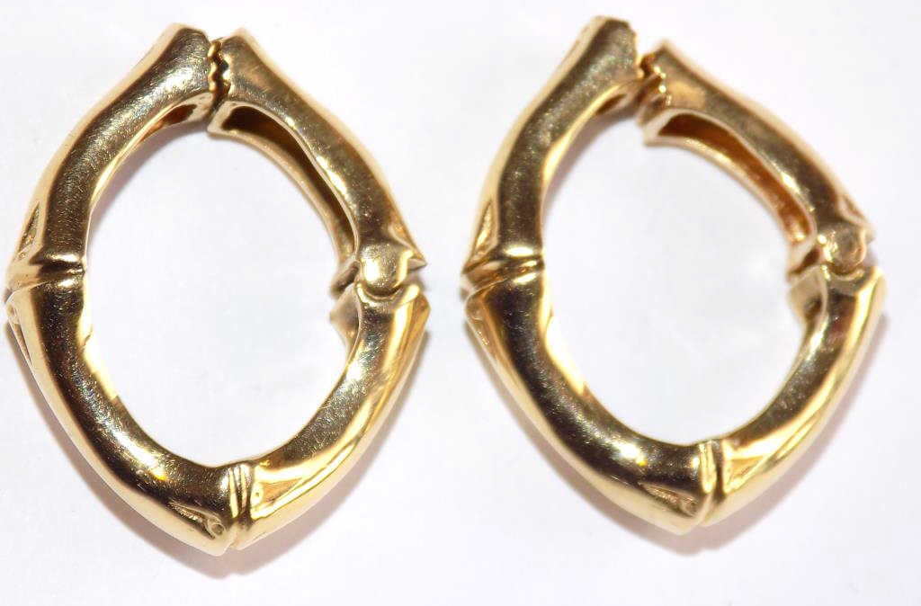 STYLISH 14K YELLOW GOLD EARRINGS (1 of 2)