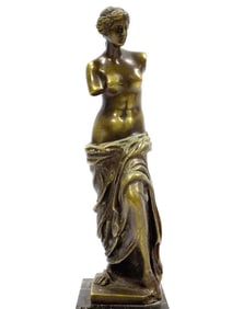 GRAND TOUR VENUS DI MILO GILT BRONZE STATUE