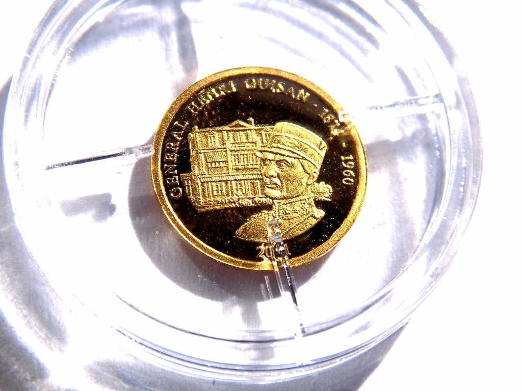 AMERICAN MINT GENERAL GUISAN 585 GOLD COIN (1 of 2)