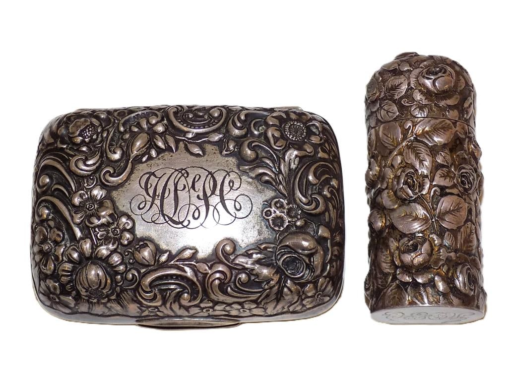 FANCY VICTORIAN GORHAM & SHEIBLER STERLING BOXES (1 of 8)