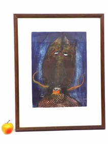 JOSEPH KURHAJEC TRIBAL FIGURE ARTIST PROOF ETCHING
