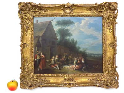 JEAN ANTOINE WATTEAU - FETE CHAMPETRE PAINTING