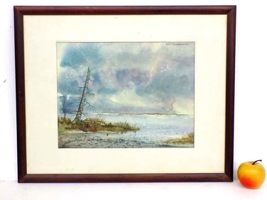 ED T ROBINSON - LAKE VIEW WATERCOLOR