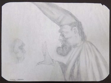 RAFAEL CORONEL - FIGURES GRAPHITE DRAWING