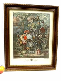 JAN VAN HUYSUM - A FLOWER PIECE LITHOGRAPH