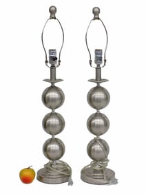 MIDCENTURY MODERN CHROME TABLE LAMPS