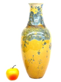 WAYNE BARRON BLUE CRYSTALLINE ART STUDIO VASE