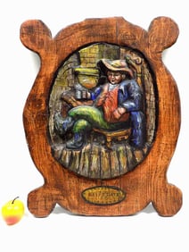 EDWARD KENNEDY HAPPY DAYS FOLK ART PLAQUE
