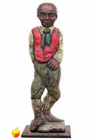 KENNEDY FOLK ART MAN WOODEN STATUE