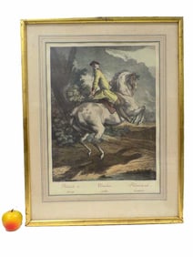 JOHANN ELIAS RIDINGER PALOTADEN COLOR PRINT
