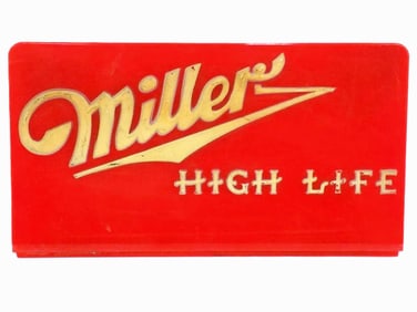 1950'S MILLER HIGH LIFE BEER ADVERTISING SIGN