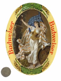 PATRIOTIC BUDWEISER ADVERTISING TIP TRAY