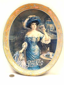 DRINK PEPSI COLA ADVERTISING TIN TRAY