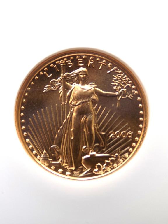 FIRST STRIKE 2006 $5 GOLD EAGLE COIN NGC MS70 (1 of 3)