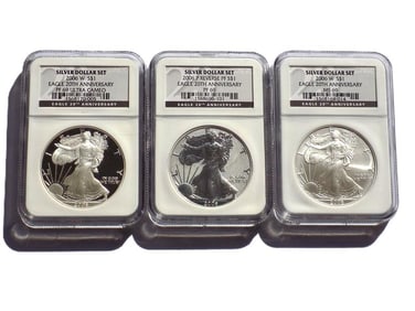2006 SILVER DOLLAR SET EAGLE ANNIVERSARY MS 69