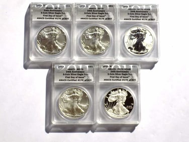 US MINT 2011 25TH ANNIVERSARY SILVER EAGLES SP70