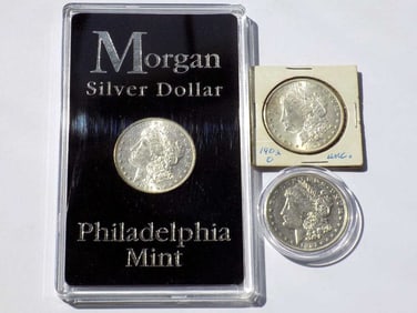 US MINT 1884 1902 1921 MORGAN SILVER DOLLARS