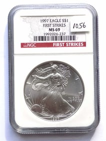 US MINT 1997 FIRST STRIKE SILVER EAGLE NGC MS 69