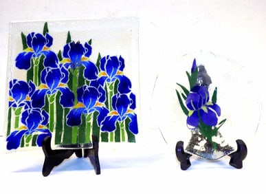 PEGGY KARR MODERN ART IRIS GLASS