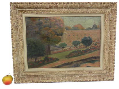 LUCIEN PISSARRO - IMPRESSIONIST LANDSCAPE PAINTING: Attributed Lucien Pissarro - French 1863-1944. Masterful Impressionist Landscape Painting. Oil on Canvas. Signed Lower Left. 22" x 28.50" Original Antique Frame Measurement. Provenance: Prominent New
