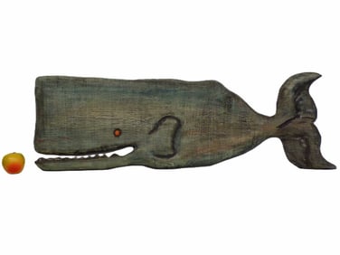 EDWARD KENNEDY - JONAH THE WHALE FOLK ART CARVING