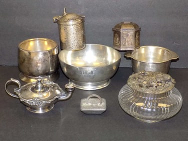 ASSORTED GROUP OF SILVER METALWARE