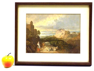 C. ROTH - 1878 HUDSON RIVER VALLEY WATERCOLOR