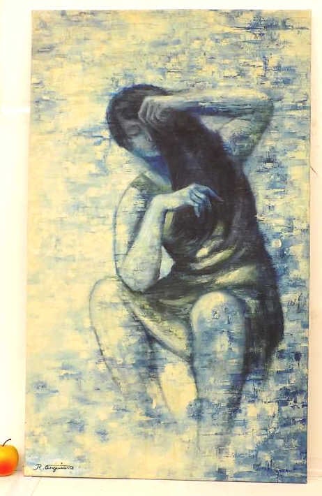 RAUL ANGUIANO - SENORITA EXPRESSIONIST PAINTING (1 of 4)