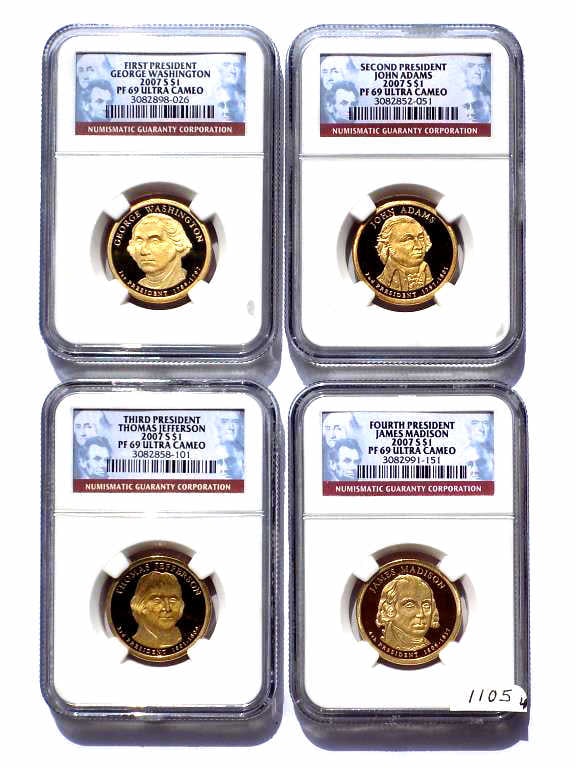 2007 S PROOF PRESIDENTIAL DOLLARS PF69 ULTRA CAMEO (1 of 5)