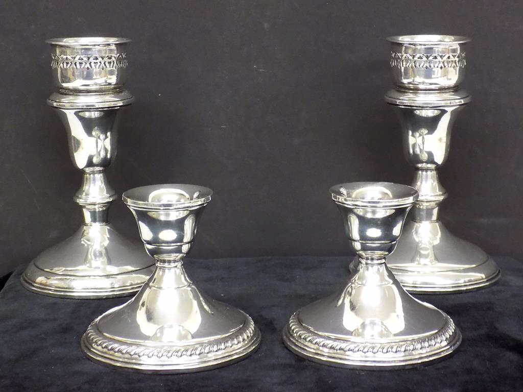 FANCY STERLING SILVER CANDLESTICKS TOWLE PRESNER (1 of 2)