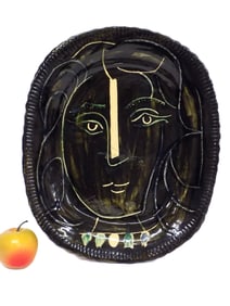 PABLO PICASSO - WOMAN'S FACE MADOURA PLATE
