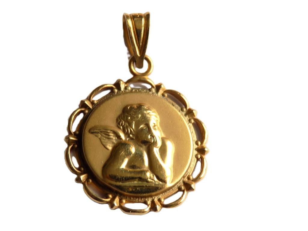 14K YELLOW GOLD MICHAEL ANTHONY ANGEL PIN (1 of 2)