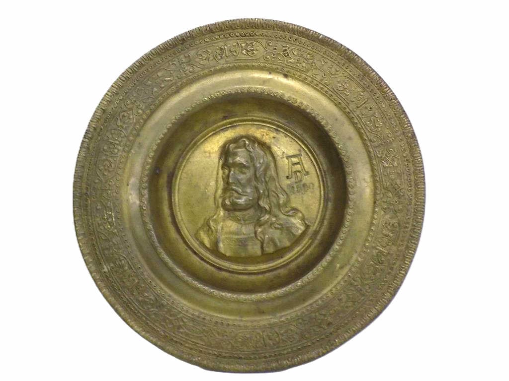 ALBRECHT DURER BRONZE JESUS PORTRAIT PLAQUE (1 of 3)
