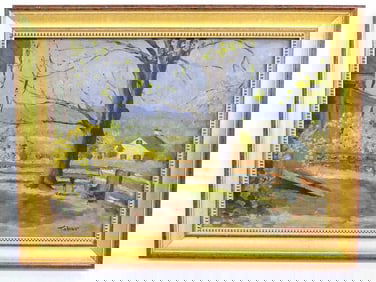 TABER - AUTUMN LANDSCAPE PAINTING