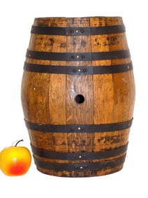 PRIMITIVE HUDSON RIVER VALLEY OAK WHISKEY BARREL