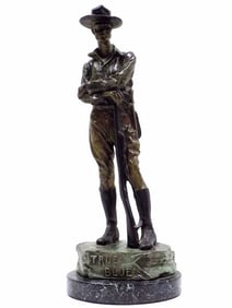 CARL KAUBA - ARMY SOLDIER BRONZE w/ FOUNDRY MARK