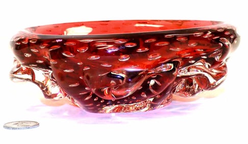 SEGUSO VETRI D'ARTE BUBBLE GLASS BOWL