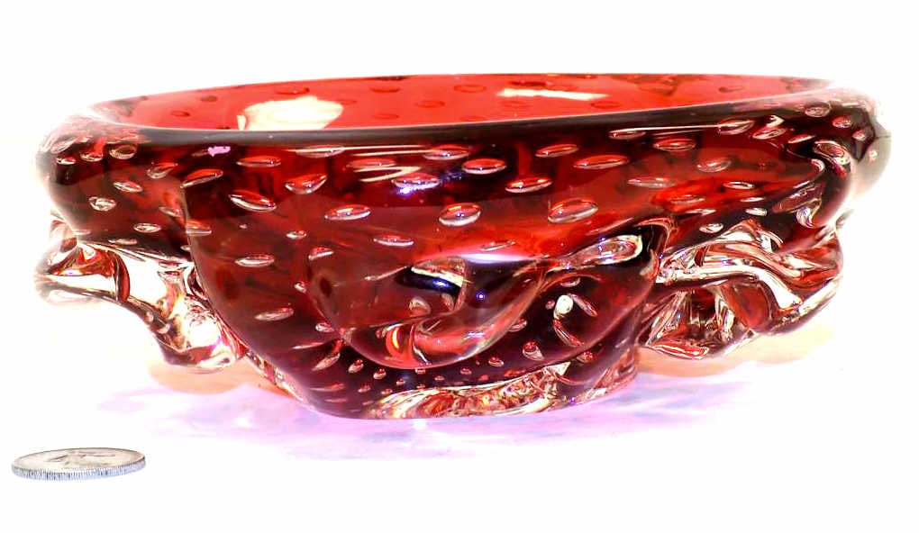 SEGUSO VETRI D'ARTE BUBBLE GLASS BOWL (1 of 4)
