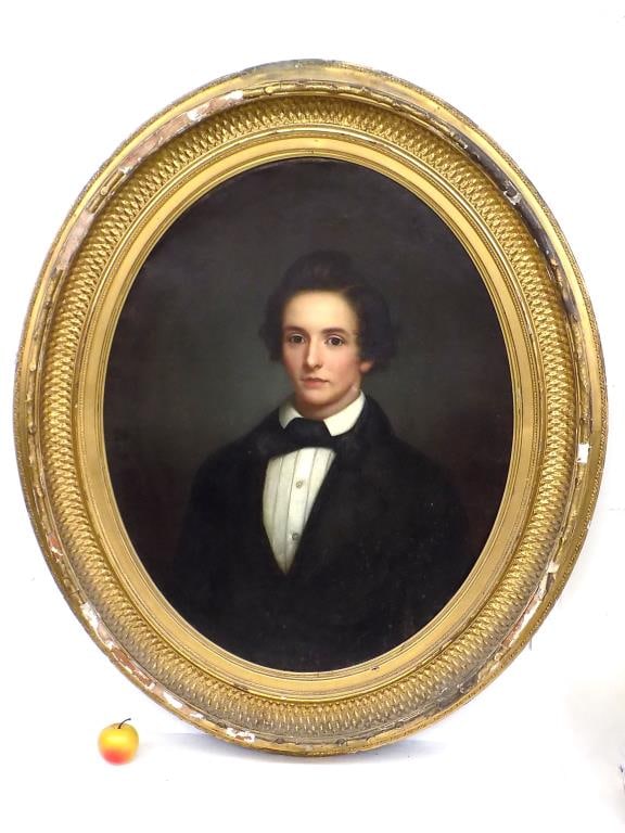 HUGE PRIOR HAMBLIN SCHOOL AMERICAN GENTLEMAN PAINTING (1 of 6)